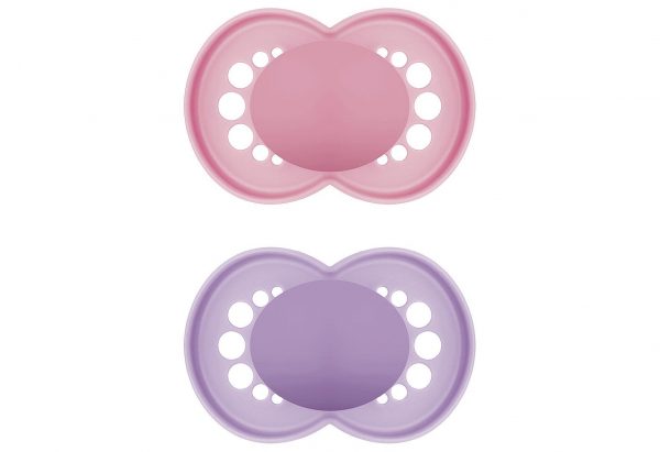 MAM Schnuller Original Pure plain Silikon girl 2er Set 2er Set